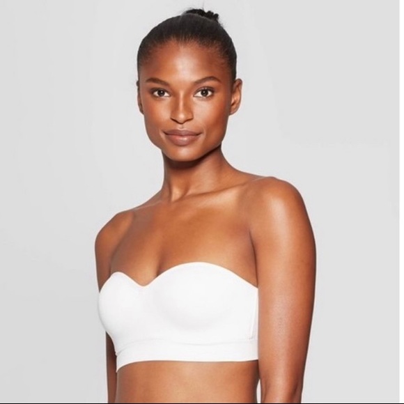 White padded seamless bandeau bra - Picture 3 of 4